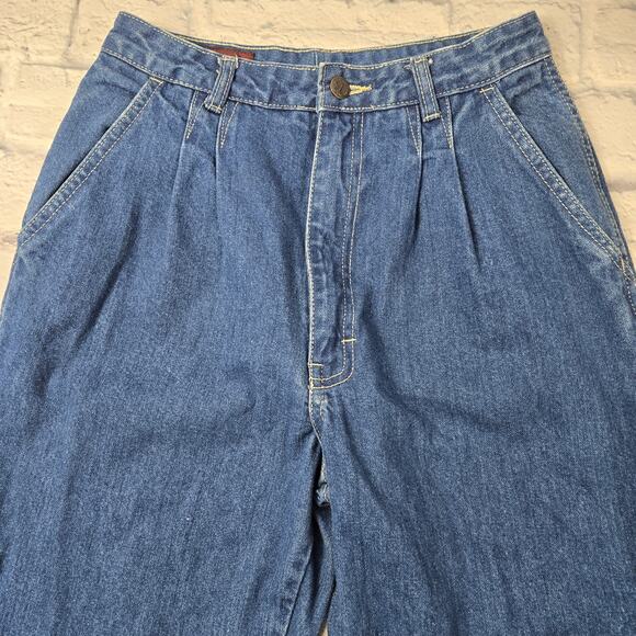 Vintage Jean de Paree Women's Jeans Pleated size 11/12 High Waist Straight Leg - Picture 7 of 14